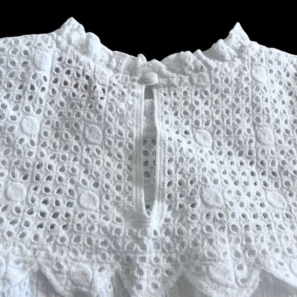 PETITE AMALIE WHITE EYELET LACE SWING DRESS size 7 - Picture 10 of 15